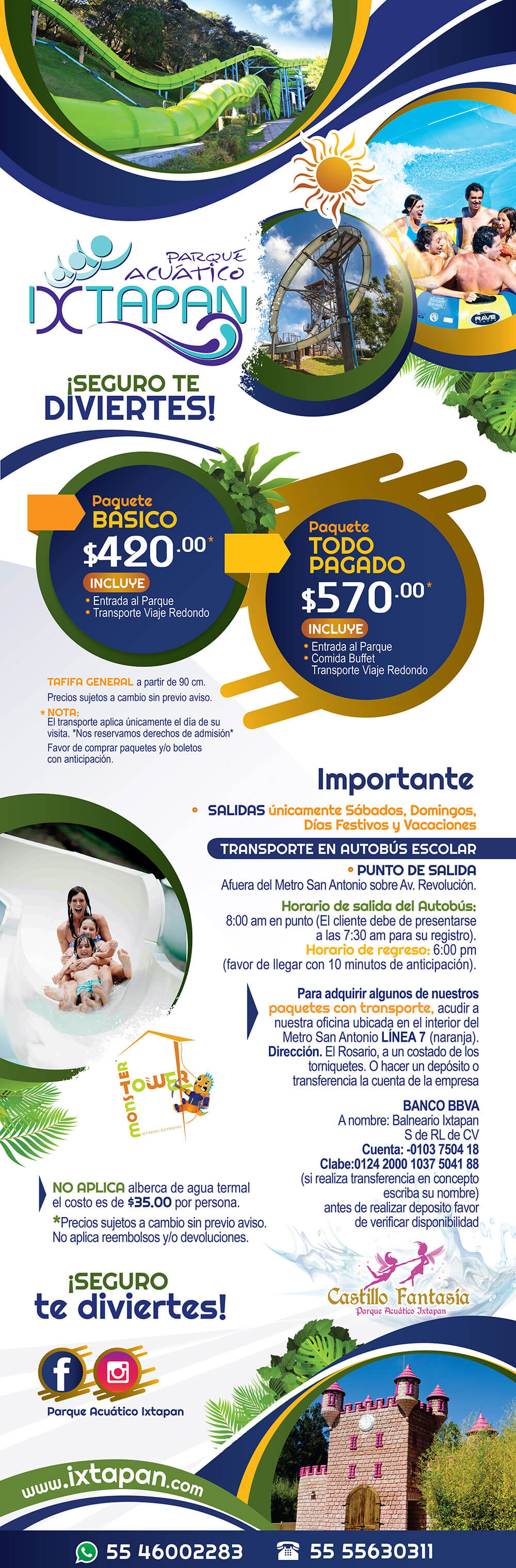 Paquetes y promociones en el Parque Aqutico Ixtapan, Ixtapan de la Sal, Mxico